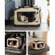 lionto Foldable Dog Transport Box for Travel and Car, 60 x 42 x 44 cm, Sturdy Transport Box, Carry Handles and Blanket for Cats, Dogs up to 12 kg, Robust Fabric Dog Box, Black lionto Foldable Dog Transport Box for Travel and Car, 60 x 42 x 44 cm, Sturdy Transport Box, Carry Handles and Blanket for Cats, Dogs up to 12 kg, Robust Fabric Dog Box, Black