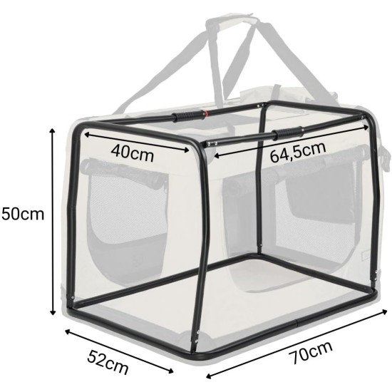 lionto Foldable Dog Transport Box for Travel and Car, 60 x 42 x 44 cm, Sturdy Transport Box, Carry Handles and Blanket for Cats, Dogs up to 12 kg, Robust Fabric Dog Box, Black lionto Foldable Dog Transport Box for Travel and Car, 60 x 42 x 44 cm, Sturdy Transport Box, Carry Handles and Blanket for Cats, Dogs up to 12 kg, Robust Fabric Dog Box, Black