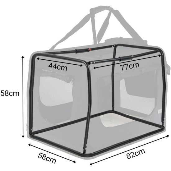 lionto Foldable Dog Transport Box for Travel and Car, 60 x 42 x 44 cm, Sturdy Transport Box, Carry Handles and Blanket for Cats, Dogs up to 12 kg, Robust Fabric Dog Box, Black lionto Foldable Dog Transport Box for Travel and Car, 60 x 42 x 44 cm, Sturdy Transport Box, Carry Handles and Blanket for Cats, Dogs up to 12 kg, Robust Fabric Dog Box, Black