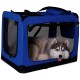 lionto Foldable Dog Transport Box for Travel and Car, 60 x 42 x 44 cm, Sturdy Transport Box, Carry Handles and Blanket for Cats, Dogs up to 12 kg, Robust Fabric Dog Box, Black lionto Foldable Dog Transport Box for Travel and Car, 60 x 42 x 44 cm, Sturdy Transport Box, Carry Handles and Blanket for Cats, Dogs up to 12 kg, Robust Fabric Dog Box, Black