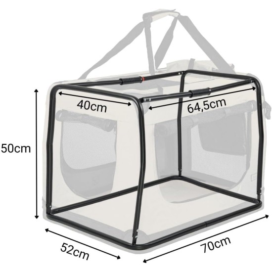 lionto Foldable Dog Transport Box for Travel and Car, 60 x 42 x 44 cm, Sturdy Transport Box, Carry Handles and Blanket for Cats, Dogs up to 12 kg, Robust Fabric Dog Box, Black lionto Foldable Dog Transport Box for Travel and Car, 60 x 42 x 44 cm, Sturdy Transport Box, Carry Handles and Blanket for Cats, Dogs up to 12 kg, Robust Fabric Dog Box, Black