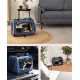 lionto Foldable Dog Transport Box for Travel and Car, 60 x 42 x 44 cm, Sturdy Transport Box, Carry Handles and Blanket for Cats, Dogs up to 12 kg, Robust Fabric Dog Box, Black lionto Foldable Dog Transport Box for Travel and Car, 60 x 42 x 44 cm, Sturdy Transport Box, Carry Handles and Blanket for Cats, Dogs up to 12 kg, Robust Fabric Dog Box, Black