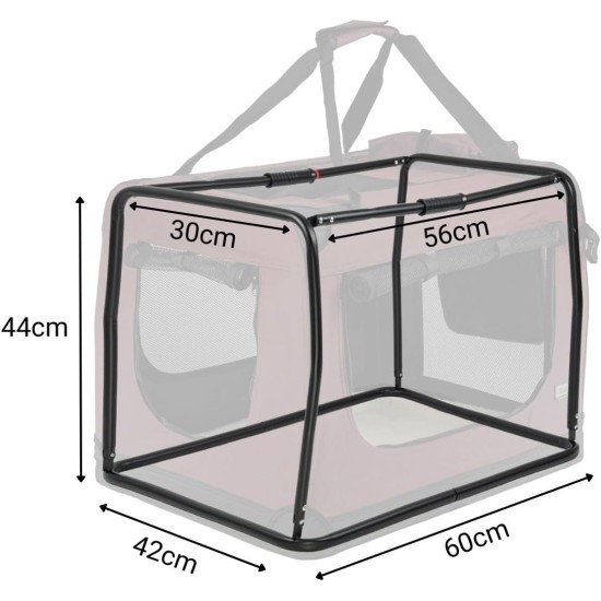 lionto Foldable Dog Transport Box for Travel and Car, 60 x 42 x 44 cm, Sturdy Transport Box, Carry Handles and Blanket for Cats, Dogs up to 12 kg, Robust Fabric Dog Box, Black lionto Foldable Dog Transport Box for Travel and Car, 60 x 42 x 44 cm, Sturdy Transport Box, Carry Handles and Blanket for Cats, Dogs up to 12 kg, Robust Fabric Dog Box, Black