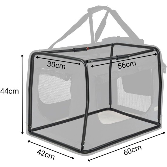 lionto Foldable Dog Transport Box for Travel and Car, 60 x 42 x 44 cm, Sturdy Transport Box, Carry Handles and Blanket for Cats, Dogs up to 12 kg, Robust Fabric Dog Box, Black lionto Foldable Dog Transport Box for Travel and Car, 60 x 42 x 44 cm, Sturdy Transport Box, Carry Handles and Blanket for Cats, Dogs up to 12 kg, Robust Fabric Dog Box, Black