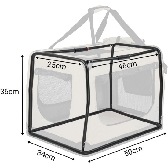 lionto Foldable Dog Transport Box for Travel and Car, 60 x 42 x 44 cm, Sturdy Transport Box, Carry Handles and Blanket for Cats, Dogs up to 12 kg, Robust Fabric Dog Box, Black lionto Foldable Dog Transport Box for Travel and Car, 60 x 42 x 44 cm, Sturdy Transport Box, Carry Handles and Blanket for Cats, Dogs up to 12 kg, Robust Fabric Dog Box, Black