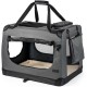 lionto Foldable Dog Transport Box for Travel and Car, 60 x 42 x 44 cm, Sturdy Transport Box, Carry Handles and Blanket for Cats, Dogs up to 12 kg, Robust Fabric Dog Box, Black lionto Foldable Dog Transport Box for Travel and Car, 60 x 42 x 44 cm, Sturdy Transport Box, Carry Handles and Blanket for Cats, Dogs up to 12 kg, Robust Fabric Dog Box, Black