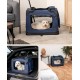 lionto Foldable Dog Transport Box for Travel and Car, 60 x 42 x 44 cm, Sturdy Transport Box, Carry Handles and Blanket for Cats, Dogs up to 12 kg, Robust Fabric Dog Box, Black lionto Foldable Dog Transport Box for Travel and Car, 60 x 42 x 44 cm, Sturdy Transport Box, Carry Handles and Blanket for Cats, Dogs up to 12 kg, Robust Fabric Dog Box, Black