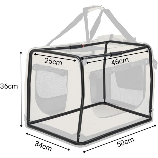 lionto Foldable Dog Transport Box for Travel and Car, 60 x 42 x 44 cm, Sturdy Transport Box, Carry Handles and Blanket for Cats, Dogs up to 12 kg, Robust Fabric Dog Box, Black lionto Foldable Dog Transport Box for Travel and Car, 60 x 42 x 44 cm, Sturdy Transport Box, Carry Handles and Blanket for Cats, Dogs up to 12 kg, Robust Fabric Dog Box, Black