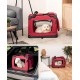 lionto Foldable Dog Transport Box for Travel and Car, 60 x 42 x 44 cm, Sturdy Transport Box, Carry Handles and Blanket for Cats, Dogs up to 12 kg, Robust Fabric Dog Box, Black lionto Foldable Dog Transport Box for Travel and Car, 60 x 42 x 44 cm, Sturdy Transport Box, Carry Handles and Blanket for Cats, Dogs up to 12 kg, Robust Fabric Dog Box, Black