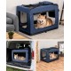 lionto Foldable Dog Transport Box for Travel and Car, 60 x 42 x 44 cm, Sturdy Transport Box, Carry Handles and Blanket for Cats, Dogs up to 12 kg, Robust Fabric Dog Box, Black lionto Foldable Dog Transport Box for Travel and Car, 60 x 42 x 44 cm, Sturdy Transport Box, Carry Handles and Blanket for Cats, Dogs up to 12 kg, Robust Fabric Dog Box, Black