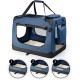 lionto Foldable Dog Transport Box for Travel and Car, 60 x 42 x 44 cm, Sturdy Transport Box, Carry Handles and Blanket for Cats, Dogs up to 12 kg, Robust Fabric Dog Box, Black lionto Foldable Dog Transport Box for Travel and Car, 60 x 42 x 44 cm, Sturdy Transport Box, Carry Handles and Blanket for Cats, Dogs up to 12 kg, Robust Fabric Dog Box, Black