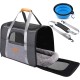 morpilot Foldable Pet Dog and Cat Carrier Bag, Oxford Fabric Transport Bag with Collapsible Bowl morpilot Foldable Pet Dog and Cat Carrier Bag, Oxford Fabric Transport Bag with Collapsible Bowl