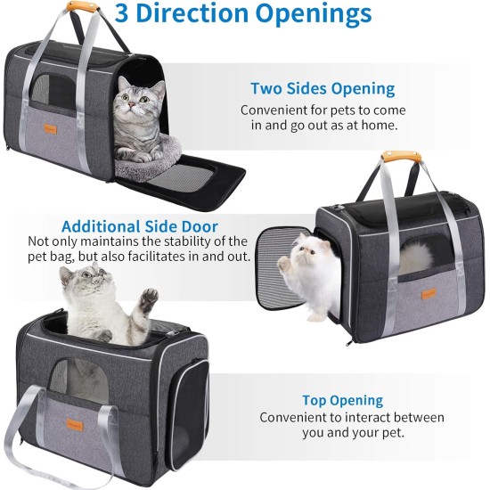 morpilot Foldable Pet Dog and Cat Carrier Bag, Oxford Fabric Transport Bag with Collapsible Bowl morpilot Foldable Pet Dog and Cat Carrier Bag, Oxford Fabric Transport Bag with Collapsible Bowl