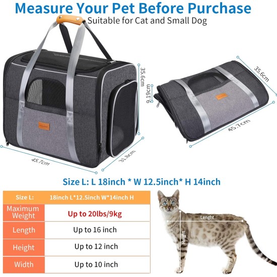 morpilot Foldable Pet Dog and Cat Carrier Bag, Oxford Fabric Transport Bag with Collapsible Bowl morpilot Foldable Pet Dog and Cat Carrier Bag, Oxford Fabric Transport Bag with Collapsible Bowl