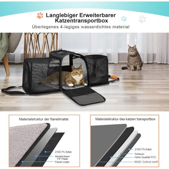 morpilot Foldable Pet Dog and Cat Carrier Bag, Oxford Fabric Transport Bag with Collapsible Bowl morpilot Foldable Pet Dog and Cat Carrier Bag, Oxford Fabric Transport Bag with Collapsible Bowl