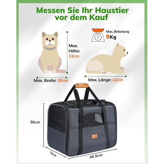 morpilot Foldable Pet Dog and Cat Carrier Bag, Oxford Fabric Transport Bag with Collapsible Bowl morpilot Foldable Pet Dog and Cat Carrier Bag, Oxford Fabric Transport Bag with Collapsible Bowl