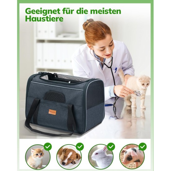 morpilot Foldable Pet Dog and Cat Carrier Bag, Oxford Fabric Transport Bag with Collapsible Bowl morpilot Foldable Pet Dog and Cat Carrier Bag, Oxford Fabric Transport Bag with Collapsible Bowl