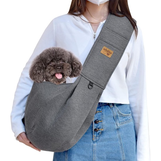 vrbabies Dog Carrier Bag, Dog Bag for Small Dogs and Other Pets, 5 kg, Dog Sling Dog Adjustable, Perfect for Walking, Outdoor Activities, Excursions (Dark Grey Mesh) vrbabies Dog Carrier Bag, Dog Bag for Small Dogs and Other Pets, 5 kg, Dog Sling Dog Adjustable, Perfect for Walking, Outdoor Activities, Excursions (Dark Grey Mesh)