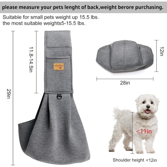vrbabies Dog Carrier Bag, Dog Bag for Small Dogs and Other Pets, 5 kg, Dog Sling Dog Adjustable, Perfect for Walking, Outdoor Activities, Excursions (Dark Grey Mesh) vrbabies Dog Carrier Bag, Dog Bag for Small Dogs and Other Pets, 5 kg, Dog Sling Dog Adjustable, Perfect for Walking, Outdoor Activities, Excursions (Dark Grey Mesh)