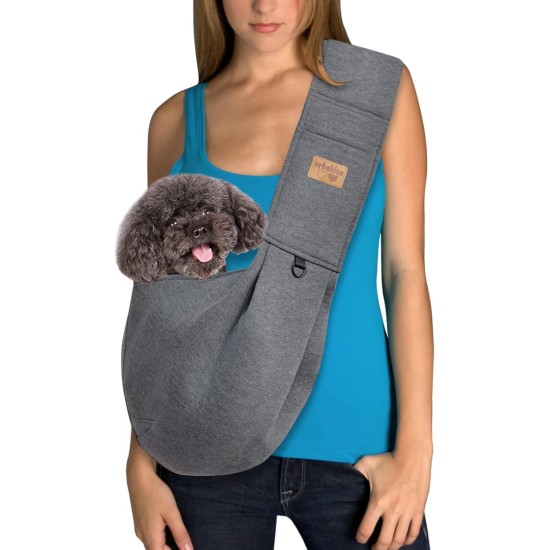 vrbabies Dog Carrier Bag, Dog Bag for Small Dogs and Other Pets, 5 kg, Dog Sling Dog Adjustable, Perfect for Walking, Outdoor Activities, Excursions (Dark Grey Mesh) vrbabies Dog Carrier Bag, Dog Bag for Small Dogs and Other Pets, 5 kg, Dog Sling Dog Adjustable, Perfect for Walking, Outdoor Activities, Excursions (Dark Grey Mesh)