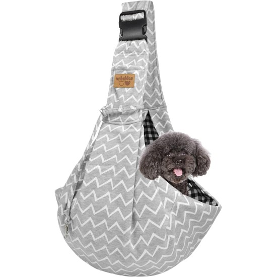 vrbabies Dog Carrier Bag, Dog Bag for Small Dogs and Other Pets, 5 kg, Dog Sling Dog Adjustable, Perfect for Walking, Outdoor Activities, Excursions (Dark Grey Mesh) vrbabies Dog Carrier Bag, Dog Bag for Small Dogs and Other Pets, 5 kg, Dog Sling Dog Adjustable, Perfect for Walking, Outdoor Activities, Excursions (Dark Grey Mesh)