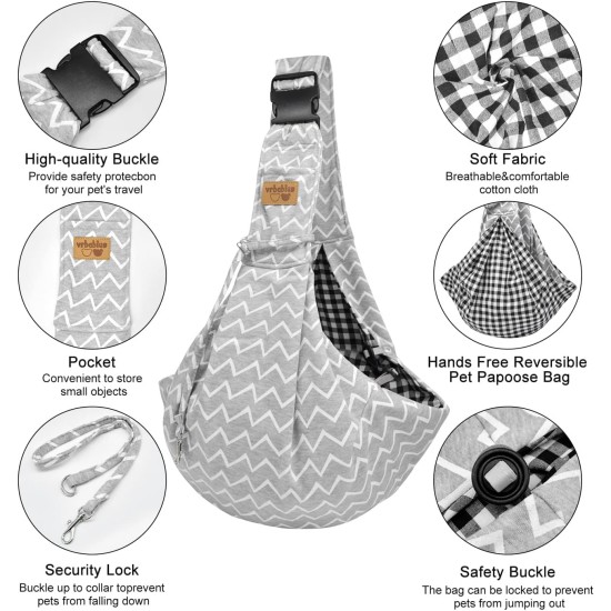 vrbabies Dog Carrier Bag, Dog Bag for Small Dogs and Other Pets, 5 kg, Dog Sling Dog Adjustable, Perfect for Walking, Outdoor Activities, Excursions (Dark Grey Mesh) vrbabies Dog Carrier Bag, Dog Bag for Small Dogs and Other Pets, 5 kg, Dog Sling Dog Adjustable, Perfect for Walking, Outdoor Activities, Excursions (Dark Grey Mesh)