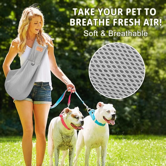 vrbabies Dog Carrier Bag, Dog Bag for Small Dogs and Other Pets, 5 kg, Dog Sling Dog Adjustable, Perfect for Walking, Outdoor Activities, Excursions (Dark Grey Mesh) vrbabies Dog Carrier Bag, Dog Bag for Small Dogs and Other Pets, 5 kg, Dog Sling Dog Adjustable, Perfect for Walking, Outdoor Activities, Excursions (Dark Grey Mesh)