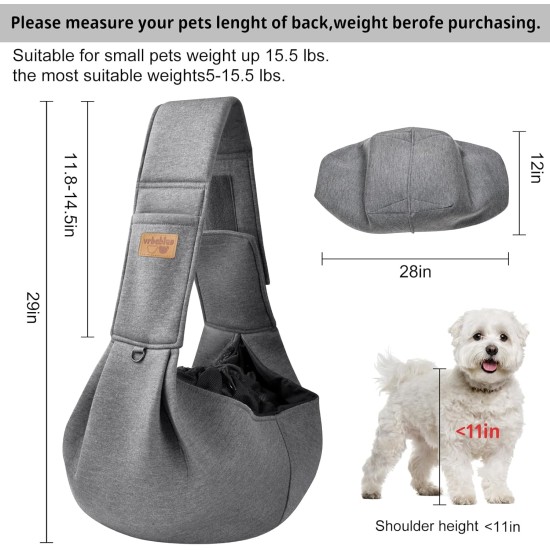 vrbabies Dog Carrier Bag, Dog Bag for Small Dogs and Other Pets, 5 kg, Dog Sling Dog Adjustable, Perfect for Walking, Outdoor Activities, Excursions (Dark Grey Mesh) vrbabies Dog Carrier Bag, Dog Bag for Small Dogs and Other Pets, 5 kg, Dog Sling Dog Adjustable, Perfect for Walking, Outdoor Activities, Excursions (Dark Grey Mesh)