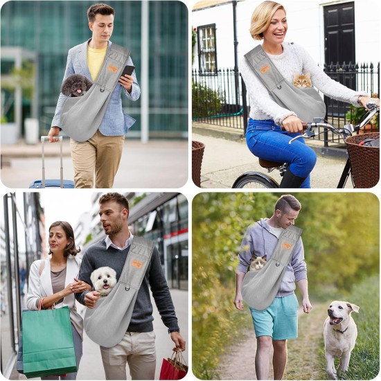 vrbabies Dog Carrier Bag, Dog Bag for Small Dogs and Other Pets, 5 kg, Dog Sling Dog Adjustable, Perfect for Walking, Outdoor Activities, Excursions (Dark Grey Mesh) vrbabies Dog Carrier Bag, Dog Bag for Small Dogs and Other Pets, 5 kg, Dog Sling Dog Adjustable, Perfect for Walking, Outdoor Activities, Excursions (Dark Grey Mesh)