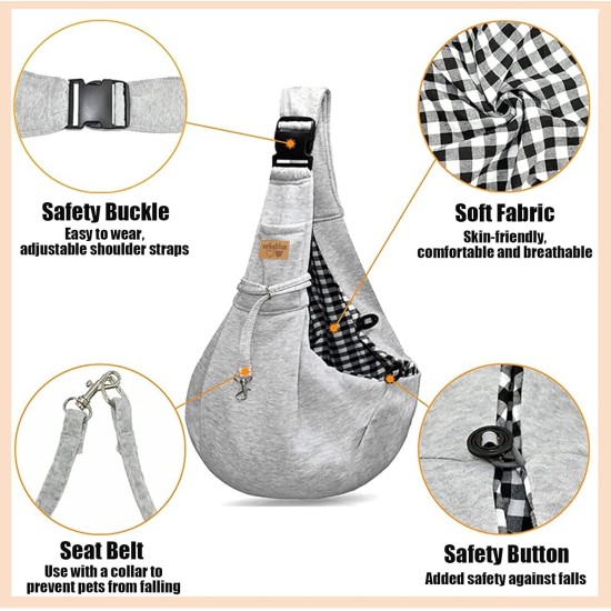 vrbabies Dog Carrier Bag, Dog Bag for Small Dogs and Other Pets, 5 kg, Dog Sling Dog Adjustable, Perfect for Walking, Outdoor Activities, Excursions (Dark Grey Mesh) vrbabies Dog Carrier Bag, Dog Bag for Small Dogs and Other Pets, 5 kg, Dog Sling Dog Adjustable, Perfect for Walking, Outdoor Activities, Excursions (Dark Grey Mesh)