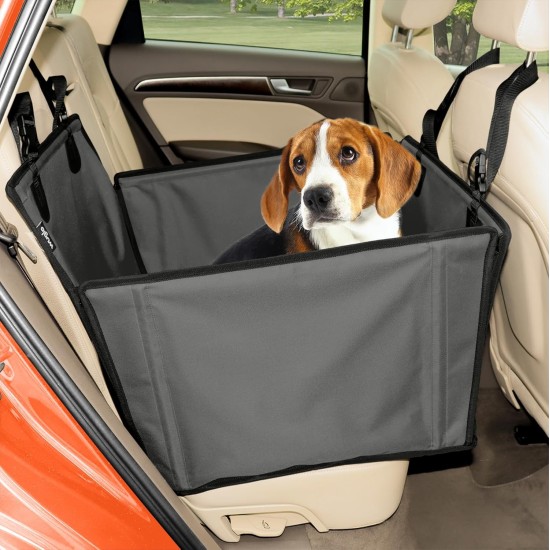 Extra Stable Dog Car Seat – Reinforced Car Seat for Small and Medium Dogs with 4 Attachment Straps – High Quality and Waterproof Dog Car Seat for the Back Seat in the Car (M-Size, Grey) Extra Stable Dog Car Seat – Reinforced Car Seat for Small and Medium Dogs with 4 Attachment Straps – High Quality and Waterproof Dog Car Seat for the Back Seat in the Car (M-Size, Grey)