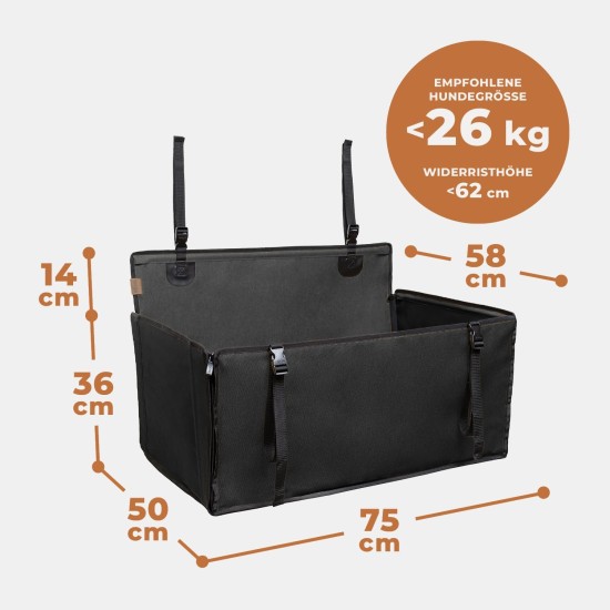 Extra Stable Dog Car Seat – Reinforced Car Seat for Small and Medium Dogs with 4 Attachment Straps – High Quality and Waterproof Dog Car Seat for the Back Seat in the Car (M-Size, Grey) Extra Stable Dog Car Seat – Reinforced Car Seat for Small and Medium Dogs with 4 Attachment Straps – High Quality and Waterproof Dog Car Seat for the Back Seat in the Car (M-Size, Grey)
