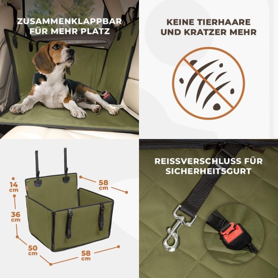 Extra Stable Dog Car Seat – Reinforced Car Seat for Small and Medium Dogs with 4 Attachment Straps – High Quality and Waterproof Dog Car Seat for the Back Seat in the Car (M-Size, Grey) Extra Stable Dog Car Seat – Reinforced Car Seat for Small and Medium Dogs with 4 Attachment Straps – High Quality and Waterproof Dog Car Seat for the Back Seat in the Car (M-Size, Grey)