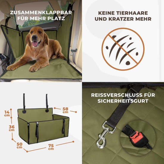 Extra Stable Dog Car Seat – Reinforced Car Seat for Small and Medium Dogs with 4 Attachment Straps – High Quality and Waterproof Dog Car Seat for the Back Seat in the Car (M-Size, Grey) Extra Stable Dog Car Seat – Reinforced Car Seat for Small and Medium Dogs with 4 Attachment Straps – High Quality and Waterproof Dog Car Seat for the Back Seat in the Car (M-Size, Grey)