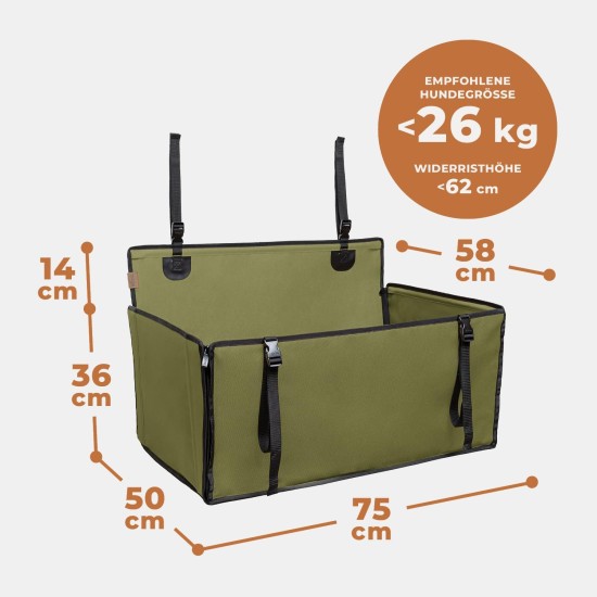Extra Stable Dog Car Seat – Reinforced Car Seat for Small and Medium Dogs with 4 Attachment Straps – High Quality and Waterproof Dog Car Seat for the Back Seat in the Car (M-Size, Grey) Extra Stable Dog Car Seat – Reinforced Car Seat for Small and Medium Dogs with 4 Attachment Straps – High Quality and Waterproof Dog Car Seat for the Back Seat in the Car (M-Size, Grey)