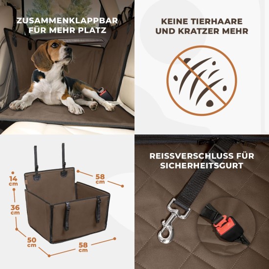 Extra Stable Dog Car Seat – Reinforced Car Seat for Small and Medium Dogs with 4 Attachment Straps – High Quality and Waterproof Dog Car Seat for the Back Seat in the Car (M-Size, Grey) Extra Stable Dog Car Seat – Reinforced Car Seat for Small and Medium Dogs with 4 Attachment Straps – High Quality and Waterproof Dog Car Seat for the Back Seat in the Car (M-Size, Grey)