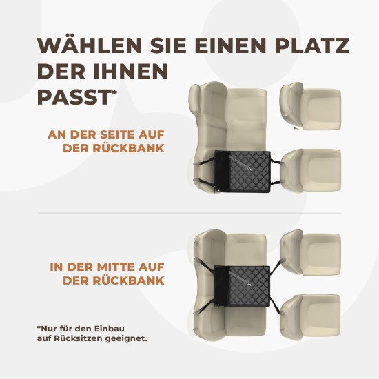Extra Stable Dog Car Seat – Reinforced Car Seat for Small and Medium Dogs with 4 Attachment Straps – High Quality and Waterproof Dog Car Seat for the Back Seat in the Car (M-Size, Grey) Extra Stable Dog Car Seat – Reinforced Car Seat for Small and Medium Dogs with 4 Attachment Straps – High Quality and Waterproof Dog Car Seat for the Back Seat in the Car (M-Size, Grey)