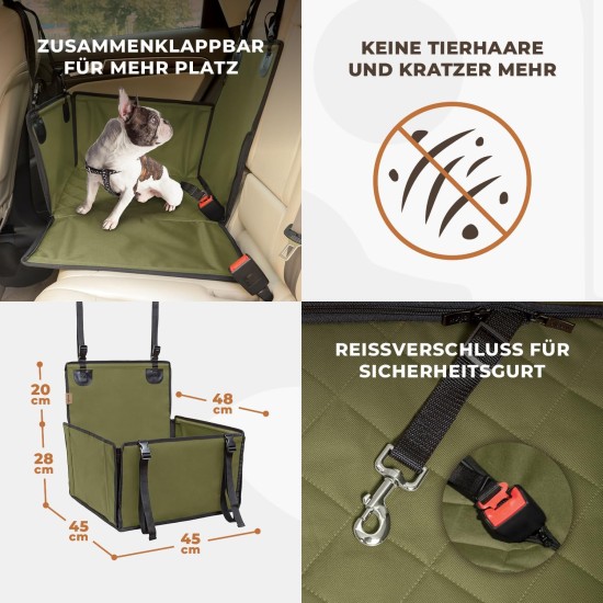 Extra Stable Dog Car Seat – Reinforced Car Seat for Small and Medium Dogs with 4 Attachment Straps – High Quality and Waterproof Dog Car Seat for the Back Seat in the Car (M-Size, Grey) Extra Stable Dog Car Seat – Reinforced Car Seat for Small and Medium Dogs with 4 Attachment Straps – High Quality and Waterproof Dog Car Seat for the Back Seat in the Car (M-Size, Grey)