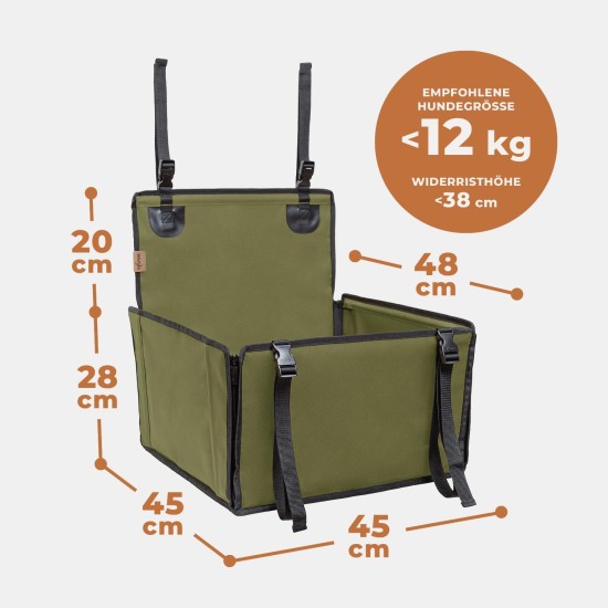 Extra Stable Dog Car Seat – Reinforced Car Seat for Small and Medium Dogs with 4 Attachment Straps – High Quality and Waterproof Dog Car Seat for the Back Seat in the Car (M-Size, Grey) Extra Stable Dog Car Seat – Reinforced Car Seat for Small and Medium Dogs with 4 Attachment Straps – High Quality and Waterproof Dog Car Seat for the Back Seat in the Car (M-Size, Grey)