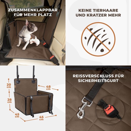 Extra Stable Dog Car Seat – Reinforced Car Seat for Small and Medium Dogs with 4 Attachment Straps – High Quality and Waterproof Dog Car Seat for the Back Seat in the Car (M-Size, Grey) Extra Stable Dog Car Seat – Reinforced Car Seat for Small and Medium Dogs with 4 Attachment Straps – High Quality and Waterproof Dog Car Seat for the Back Seat in the Car (M-Size, Grey)