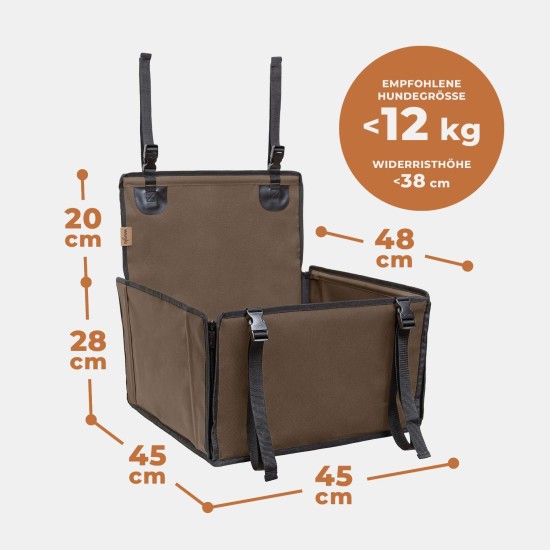 Extra Stable Dog Car Seat – Reinforced Car Seat for Small and Medium Dogs with 4 Attachment Straps – High Quality and Waterproof Dog Car Seat for the Back Seat in the Car (M-Size, Grey) Extra Stable Dog Car Seat – Reinforced Car Seat for Small and Medium Dogs with 4 Attachment Straps – High Quality and Waterproof Dog Car Seat for the Back Seat in the Car (M-Size, Grey)