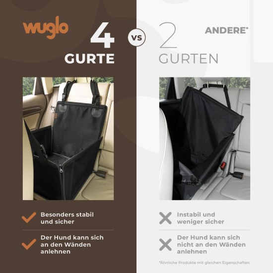 Extra Stable Dog Car Seat – Reinforced Car Seat for Small and Medium Dogs with 4 Attachment Straps – High Quality and Waterproof Dog Car Seat for the Back Seat in the Car (M-Size, Grey) Extra Stable Dog Car Seat – Reinforced Car Seat for Small and Medium Dogs with 4 Attachment Straps – High Quality and Waterproof Dog Car Seat for the Back Seat in the Car (M-Size, Grey)