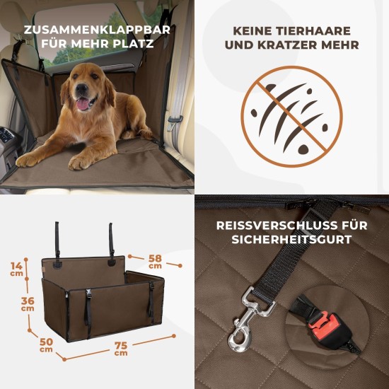Extra Stable Dog Car Seat – Reinforced Car Seat for Small and Medium Dogs with 4 Attachment Straps – High Quality and Waterproof Dog Car Seat for the Back Seat in the Car (M-Size, Grey) Extra Stable Dog Car Seat – Reinforced Car Seat for Small and Medium Dogs with 4 Attachment Straps – High Quality and Waterproof Dog Car Seat for the Back Seat in the Car (M-Size, Grey)