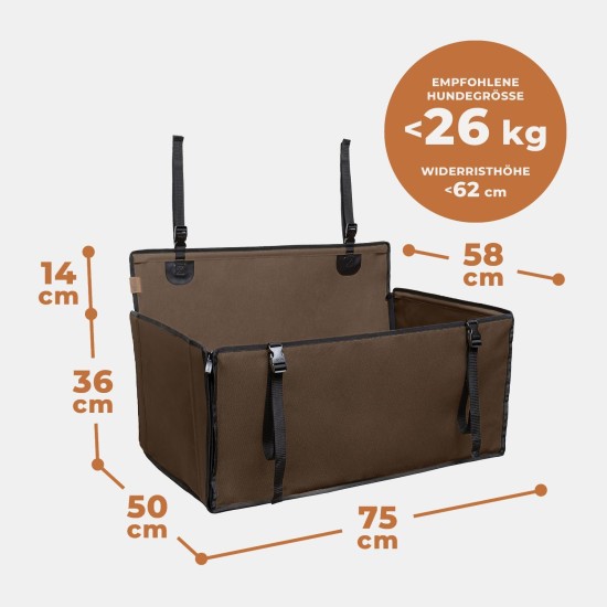 Extra Stable Dog Car Seat – Reinforced Car Seat for Small and Medium Dogs with 4 Attachment Straps – High Quality and Waterproof Dog Car Seat for the Back Seat in the Car (M-Size, Grey) Extra Stable Dog Car Seat – Reinforced Car Seat for Small and Medium Dogs with 4 Attachment Straps – High Quality and Waterproof Dog Car Seat for the Back Seat in the Car (M-Size, Grey)
