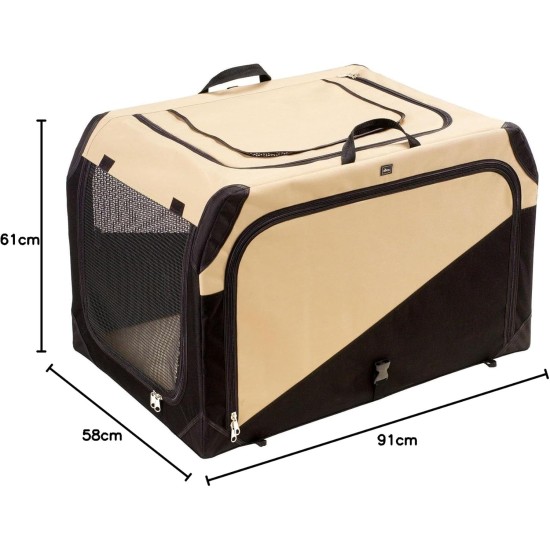 Hunter 44957 Dog Transportation Box Beige / Black Size M Hunter 44957 Dog Transportation Box Beige / Black Size M