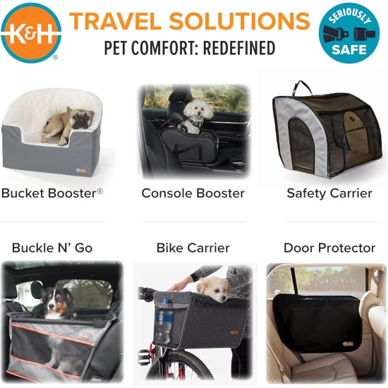 K&H Pet Products Travel Safety Pet Carrier Small Gray 17" x 16" x 15" K&H Pet Products Travel Safety Pet Carrier Small Gray 17" x 16" x 15"