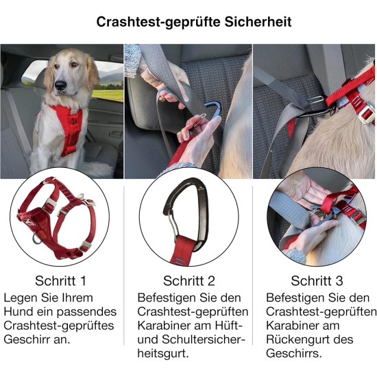 Kurgo Enhanced Tru-Fit Dog Harness, Crash Tested, Car Seat Tether, for Dogs Weighing 34 to 47 kg, Size XL, Black Kurgo Enhanced Tru-Fit Dog Harness, Crash Tested, Car Seat Tether, for Dogs Weighing 34 to 47 kg, Size XL, Black