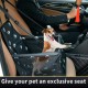 SWIHELP Dog Car Seat Cover with Seat Belt Breathable Foldable Soft Washable for Puppy Small Dogs and Cats [Paw Pattern]