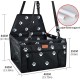 SWIHELP Dog Car Seat Cover with Seat Belt Breathable Foldable Soft Washable for Puppy Small Dogs and Cats [Paw Pattern]