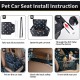 SWIHELP Dog Car Seat Cover with Seat Belt Breathable Foldable Soft Washable for Puppy Small Dogs and Cats [Paw Pattern]